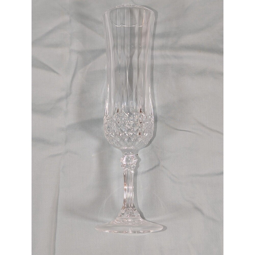 Royal Irish Cross Cut Crystal Champagne Flute Glass Vintage 8 1/2". Lot Of 5 - Picture 1 of 4